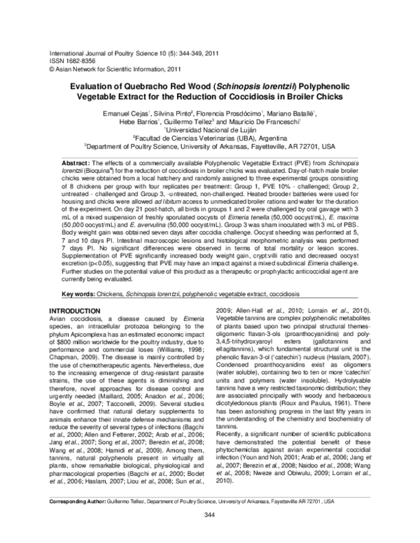 (PDF) Evaluation of Quebracho Red Wood (Schinopsis lorentzii ...