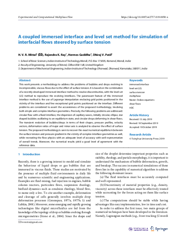 (PDF) A coupled immersed interface and level set method for simulation ...