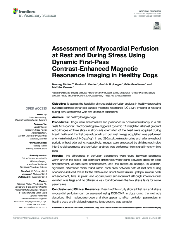 (PDF) Assessment of Myocardial Perfusion at Rest and During Stress ...