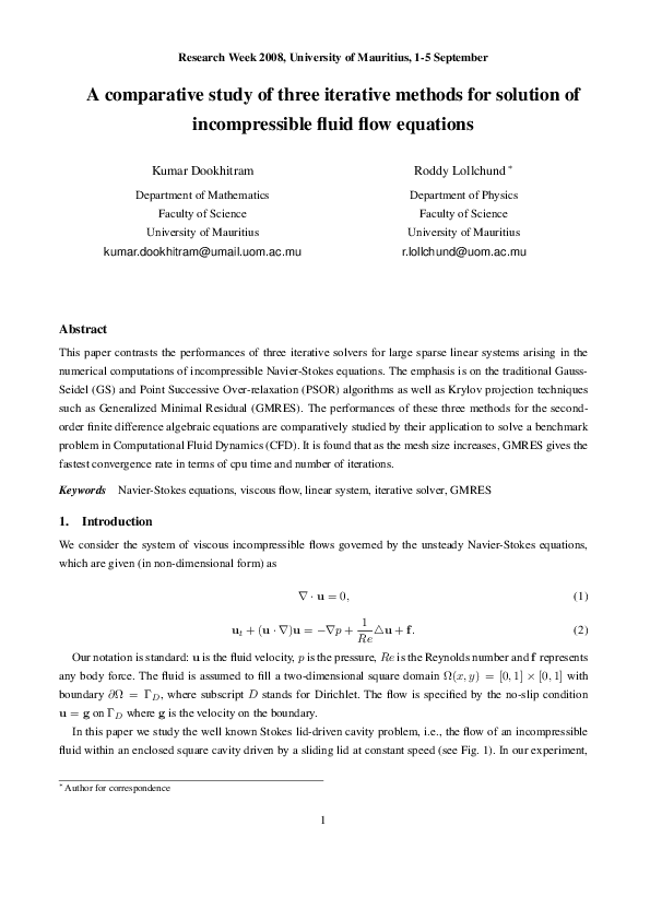 (PDF) A comparative study of three iterative methods for solution of ...
