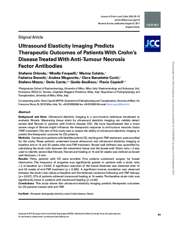 (PDF) Ultrasound Elasticity Imaging predicts therapeutic outcomes of ...