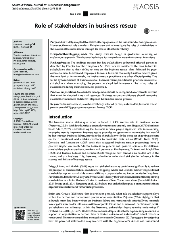 What is corporate rescue picture