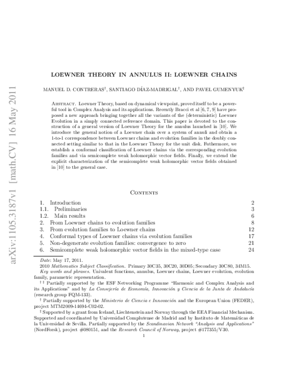 (PDF) Loewner Theory in annulus II: Loewner chains