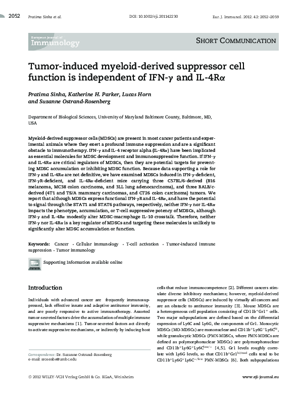 (PDF) Tumor-induced myeloid-derived suppressor cell subsets exert ...