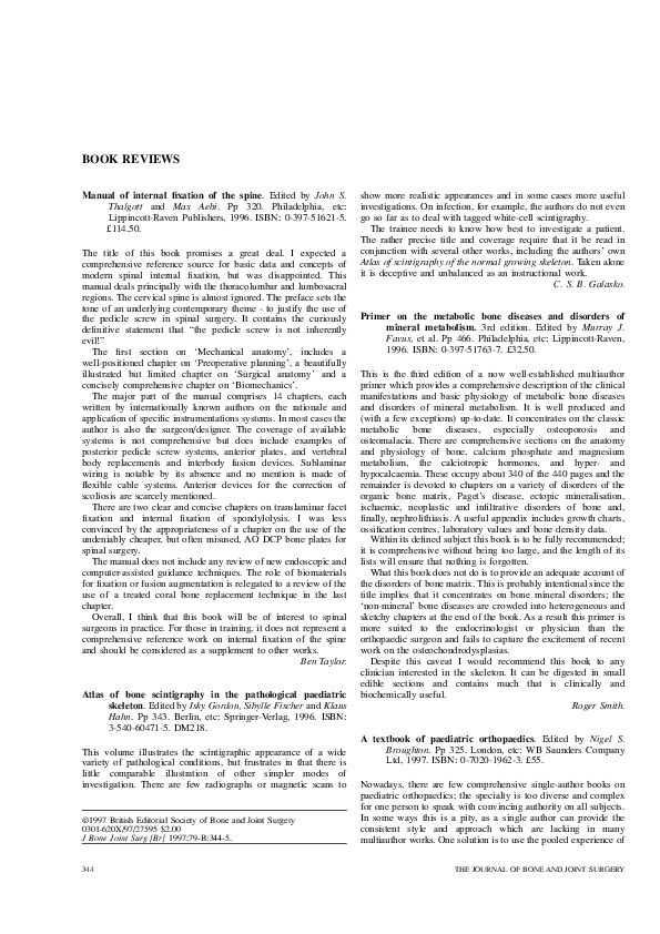 (PDF) Primer on the Metabolic Bone Diseases and Disorders of Mineral ...