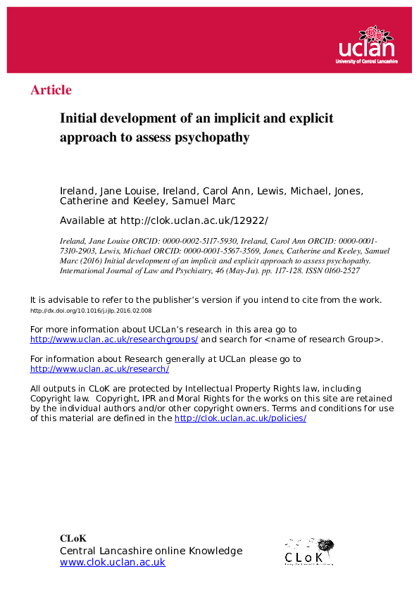 (PDF) Initial development of an implicit and explicit approach to ...
