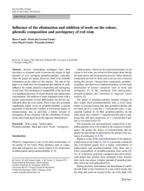(PDF) Influence of the elimination and addition of seeds on the colour ...