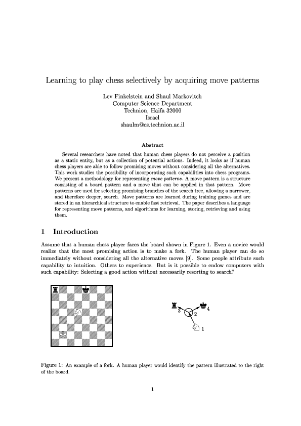 (PDF) Learning to Play Chess Selectively by Acquiring Move Patterns