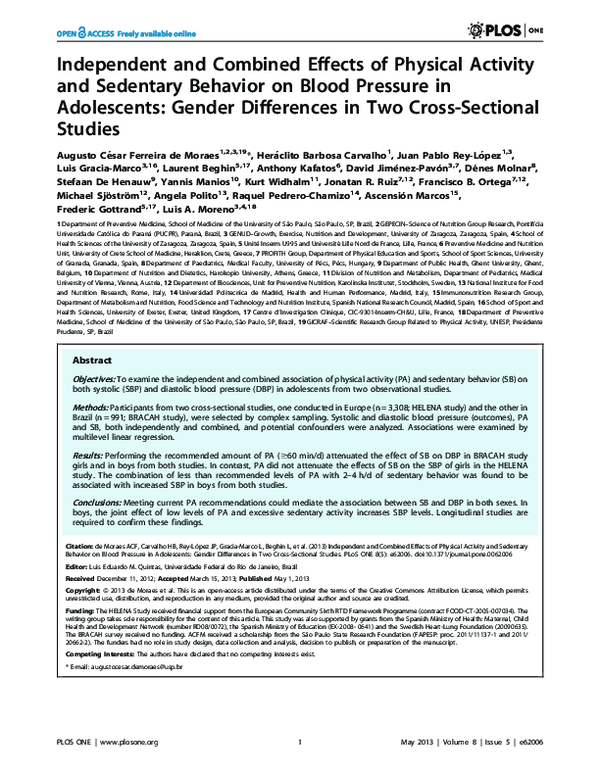 (PDF) Independent and Combined Effects of Physical Activity and Weight ...