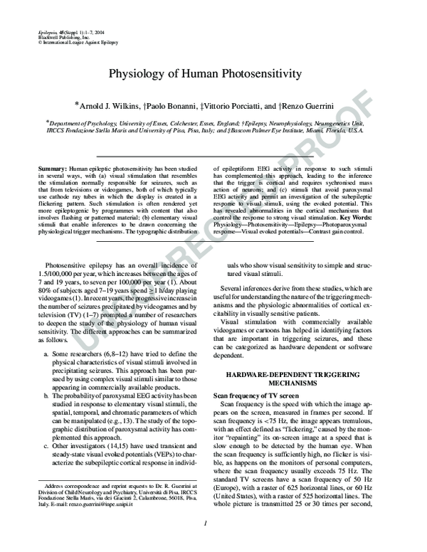 (PDF) Physiology of human photosensitivity