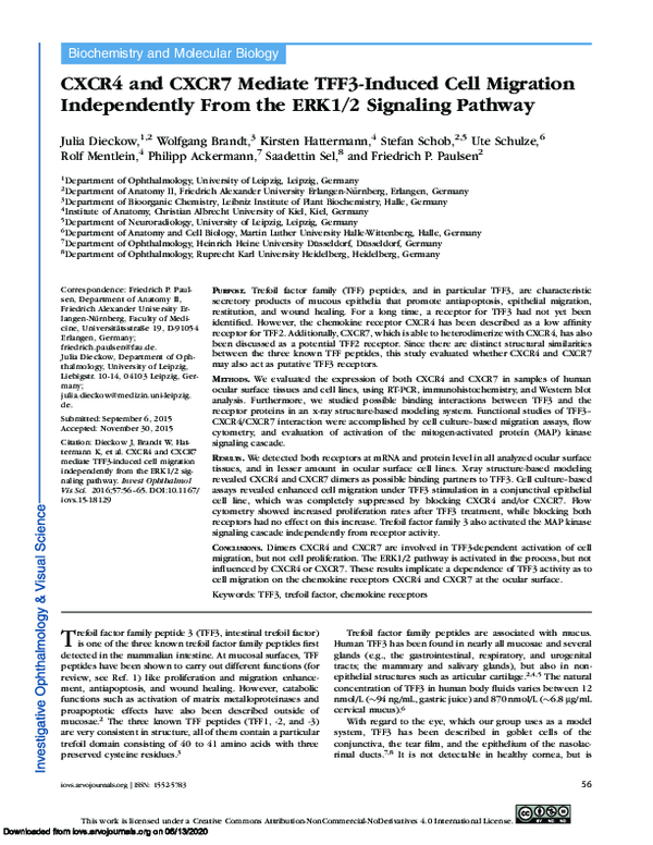 (PDF) CXCR4 and CXCR7 Mediate TFF3-Induced Cell Migration Independently ...