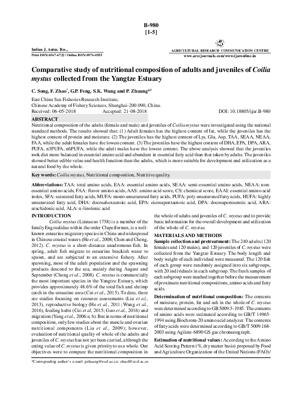 (PDF) A comparative study of nutritional composition and potential use ...
