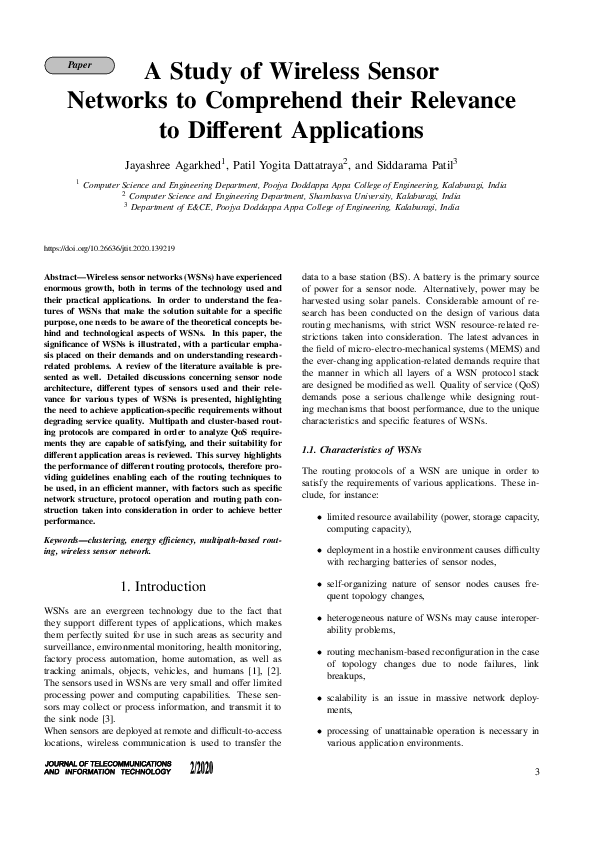 (PDF) A Study of Wireless Sensor Networks to Comprehend their Relevance ...