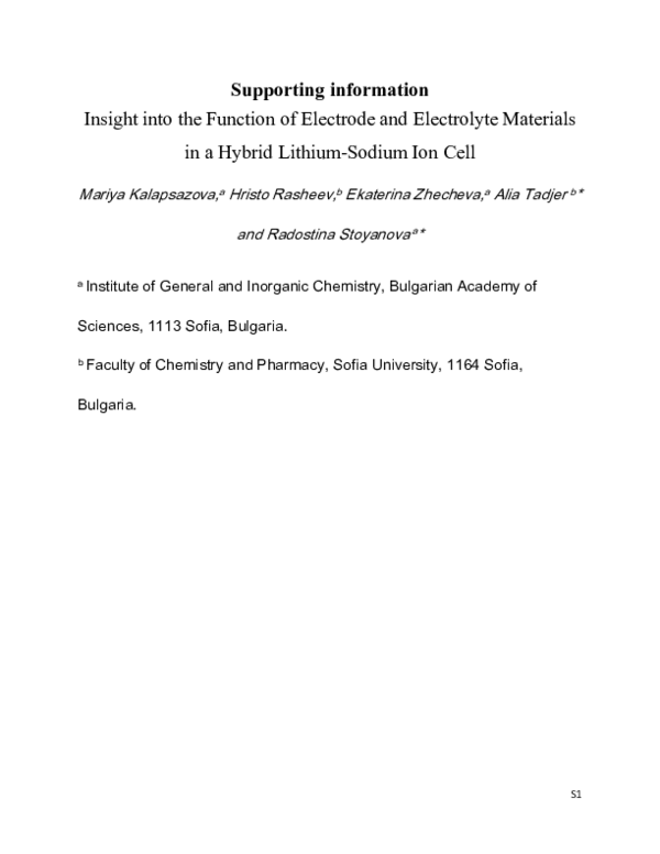 (PDF) Insights into the Function of Electrode and Electrolyte Materials ...