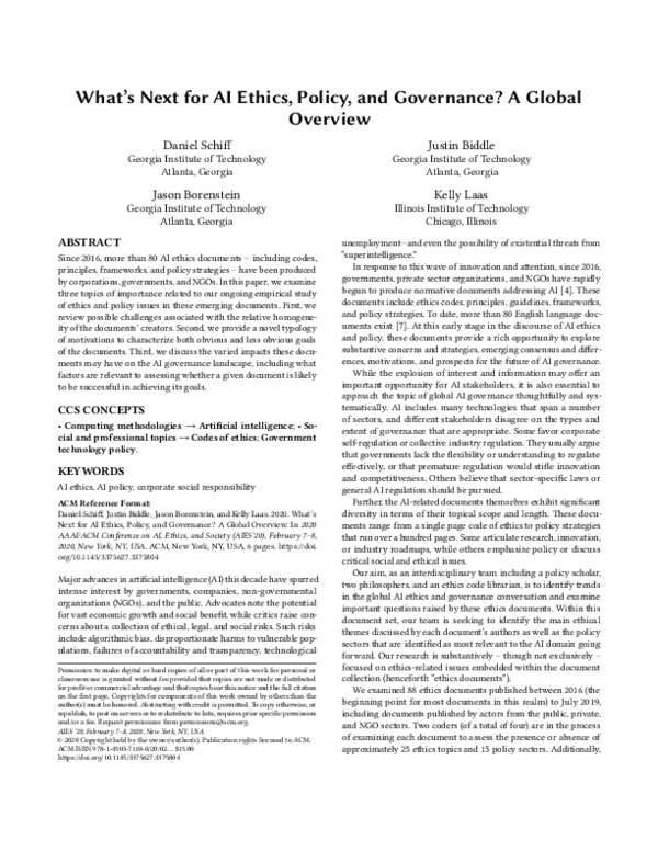 Ai Ethics Policy And Governance