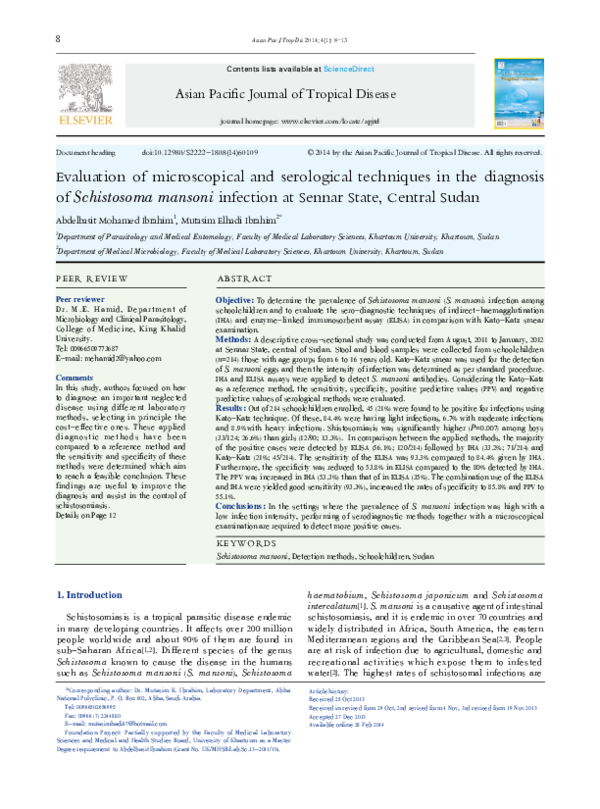 (PDF) Evaluation of microscopical and serological techniques in the ...