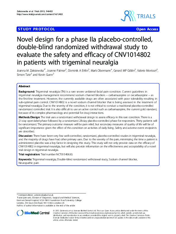 (PDF) Novel design for a phase IIa placebo-controlled, double-blind ...