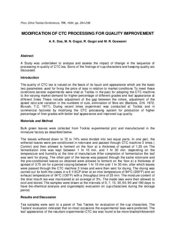 (PDF) Modification of CTC Processing for Quality Improvement