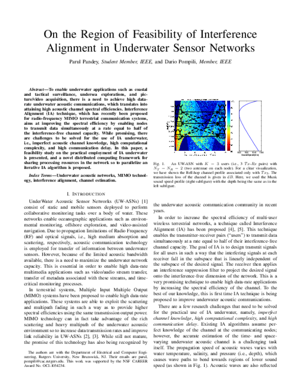 (PDF) Region of Feasibility of Interference Alignment in Underwater ...
