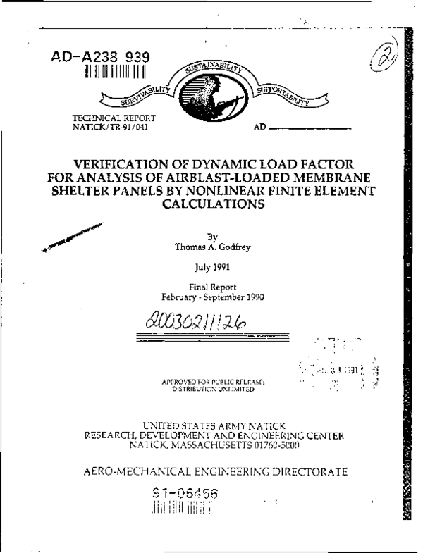 (PDF) Dynamic Load Factor in Airblast Shelter Analysis
