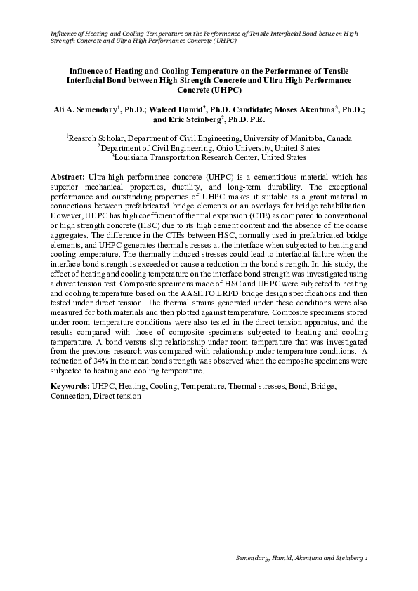 (PDF) Influence of Heating and Cooling Temperature on the Performance ...
