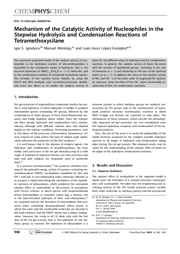 (PDF) Mechanism of the Catalytic Activity of Nucleophiles in the ...