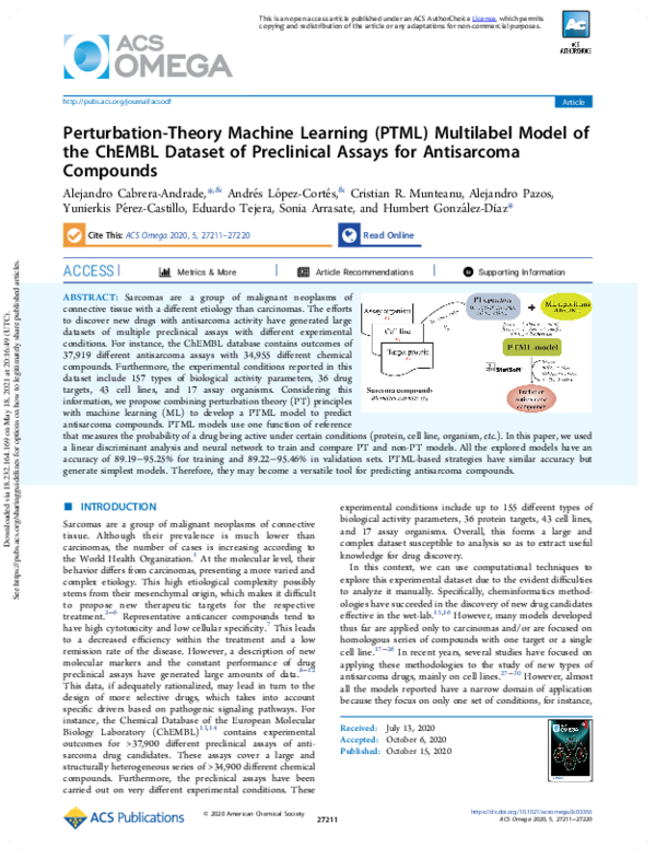 (PDF) Perturbation-Theory Machine Learning (PTML) Multilabel Model of ...