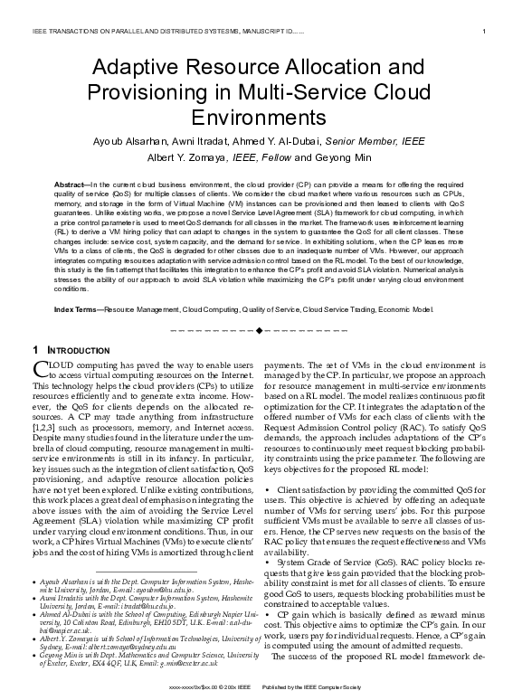 (PDF) Adaptive Resource Allocation and Provisioning in Multi-Service ...