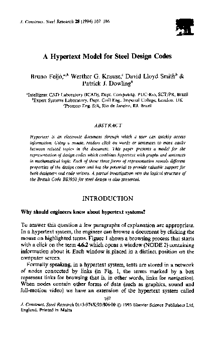 (PDF) A Hypertext Model for Steel Design Codes