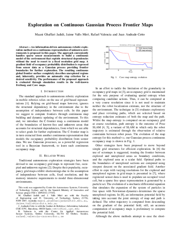 (PDF) Exploration on continuous Gaussian process frontier maps