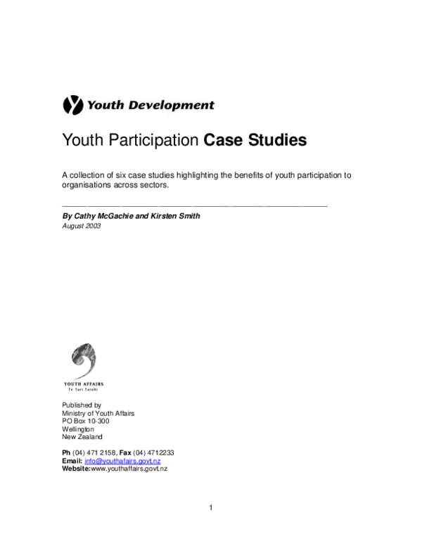 (PDF) Youth Participation Case Studies