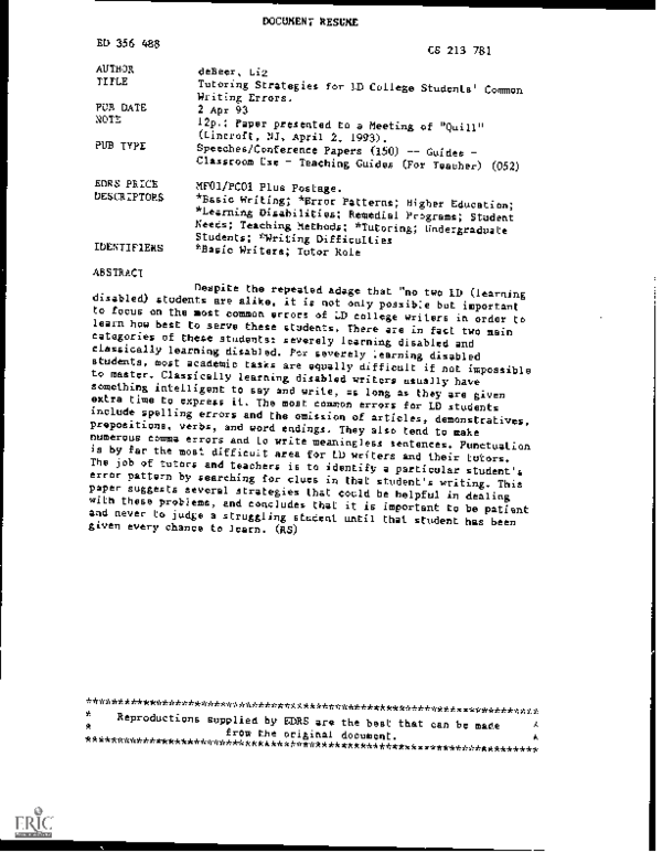 Writing weaknesses for students image