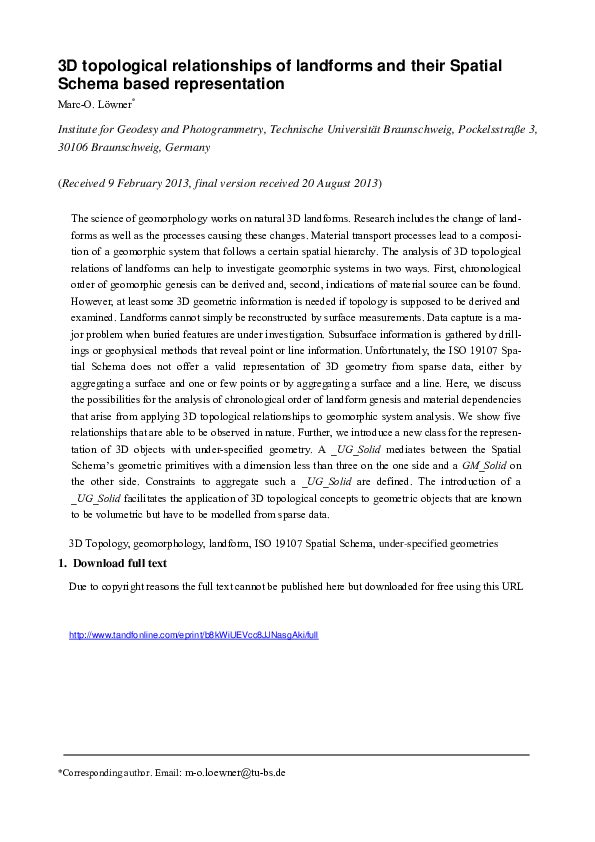 (PDF) 3D topological relationships of landforms and their spatial ...