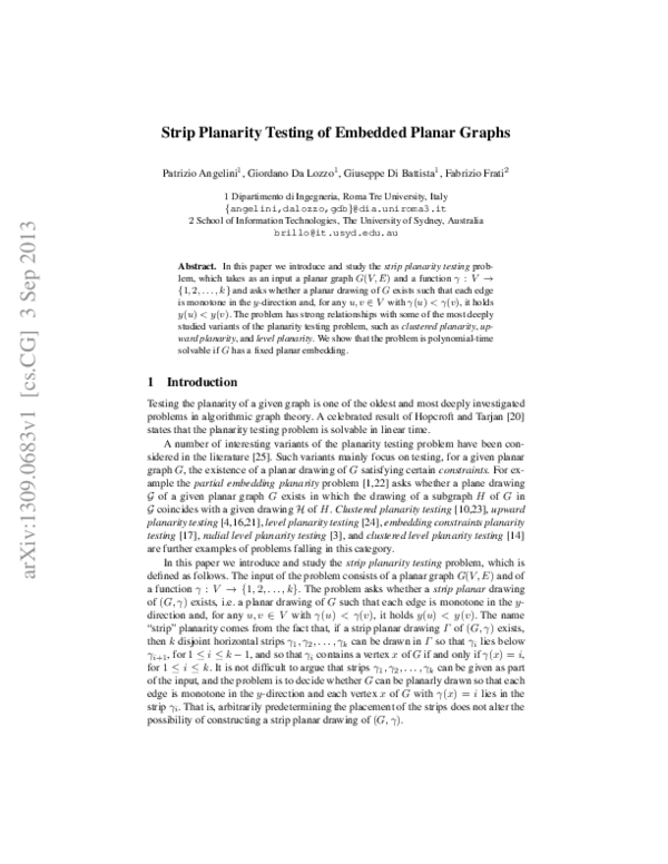 (PDF) Strip Planarity Testing