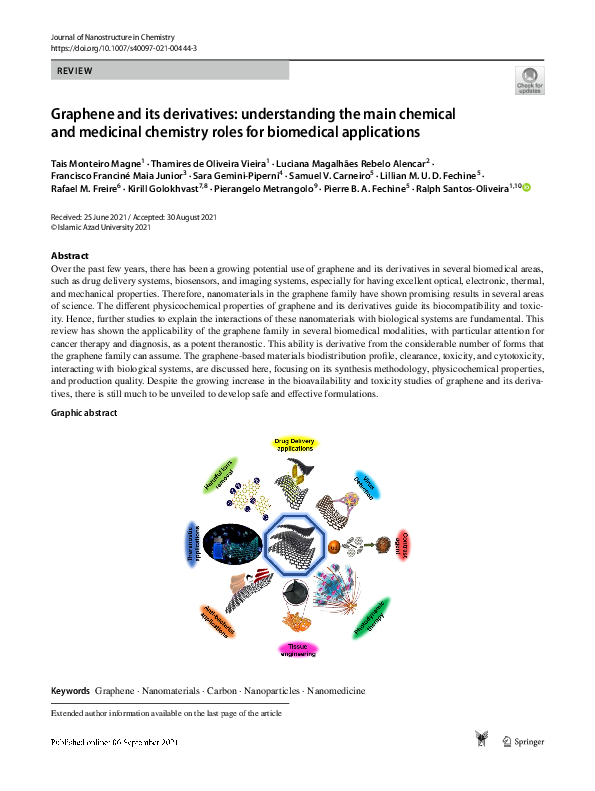(PDF) Graphene in Biomedical Applications and Safety