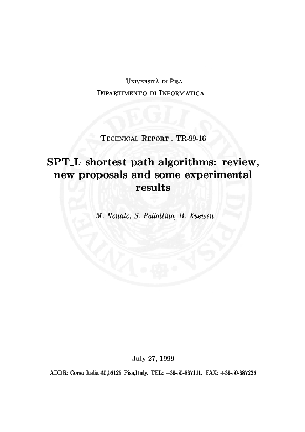 (PDF) SPT_L shortest path algorithms: review, new proposals and some ...