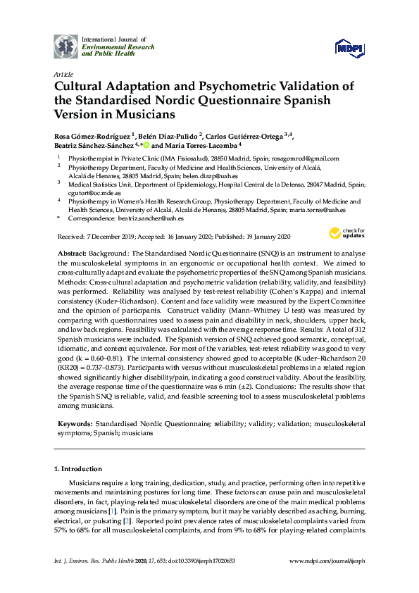 (PDF) Cultural Adaptation and Psychometric Validation of the ...