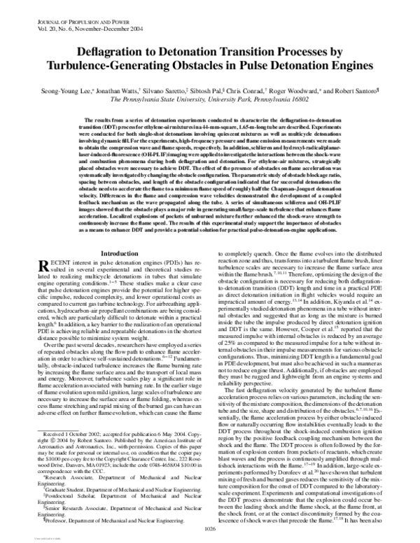 (PDF) Deflagration to detonation transition processes by turbulence ...