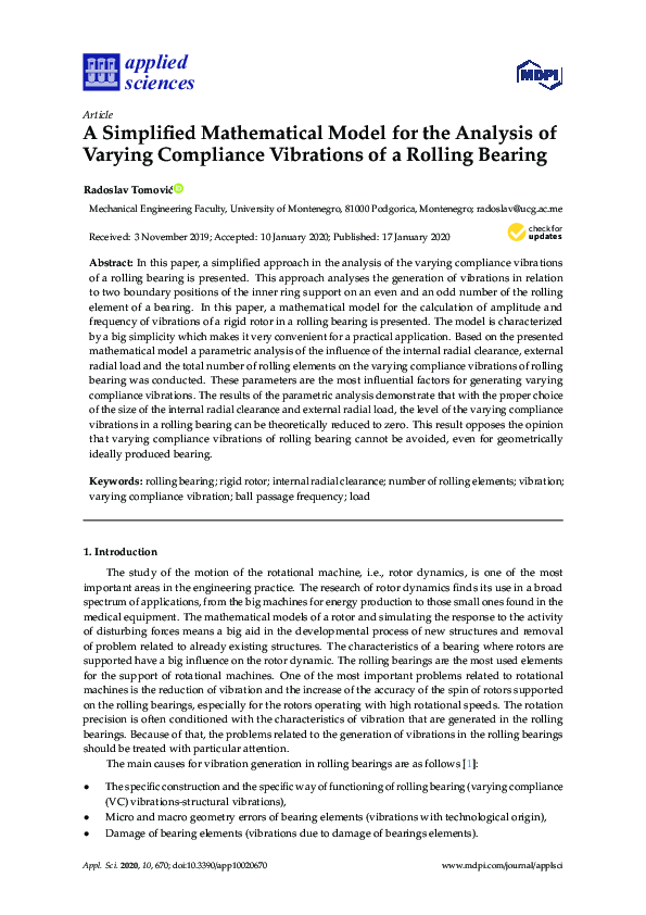 (PDF) A Simplified Mathematical Model for the Analysis of Varying ...
