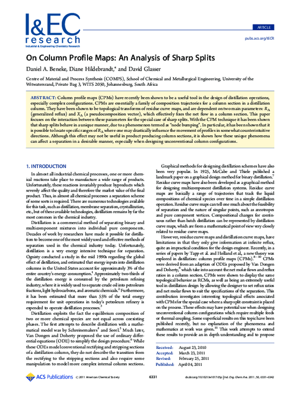 (PDF) On Column Profile Maps: An Analysis of Sharp Splits