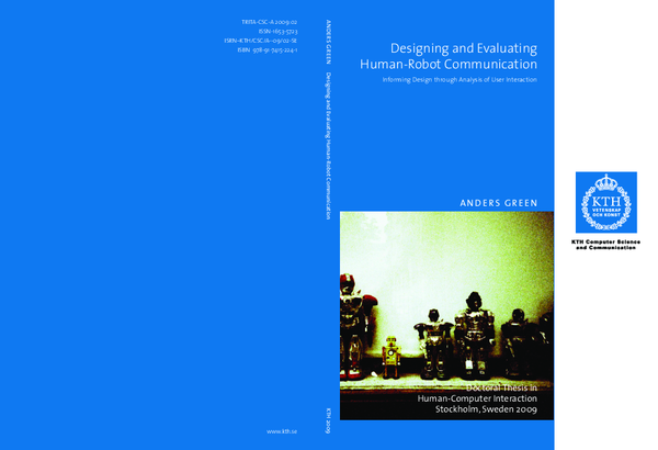 (PDF) Designing and Evaluating Human-Robot Communication : Informing ...