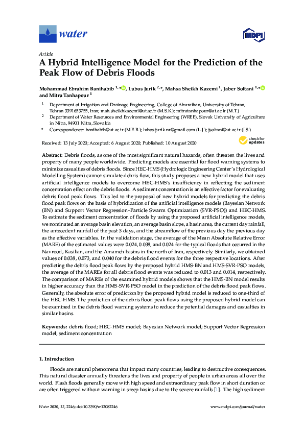 (PDF) A Hybrid Intelligence Model for the Prediction of the Peak Flow ...