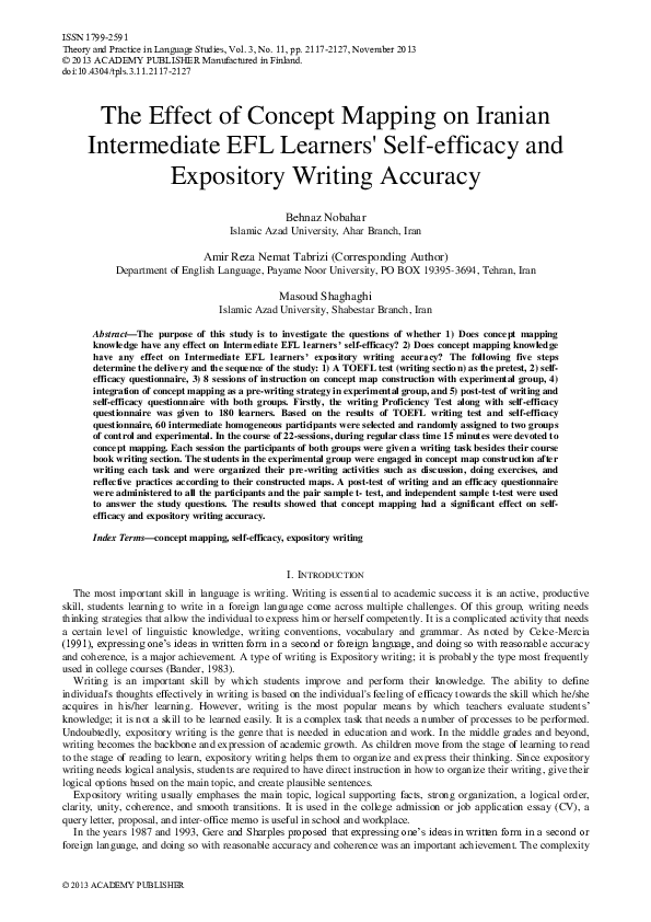 (PDF) The Effect of Concept Mapping on Iranian Intermediate EFL ...