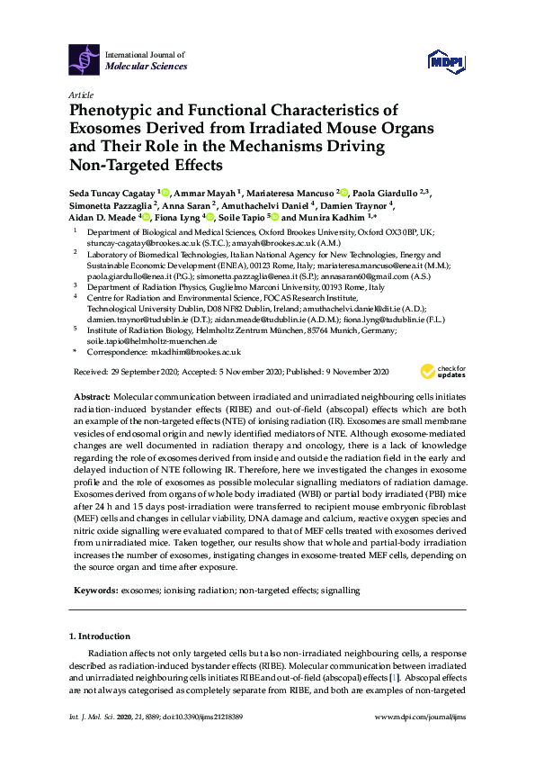 (PDF) Phenotypic and Functional Characteristics of Exosomes Derived ...