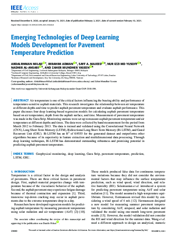 (PDF) Emerging Technologies of Deep Learning Models Development for ...