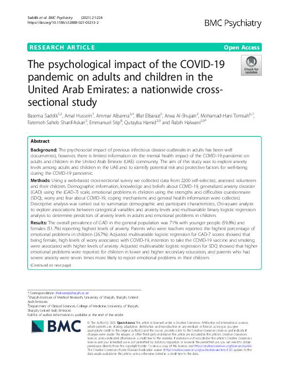 (PDF) The psychological impact of the COVID-19 pandemic on adults and ...