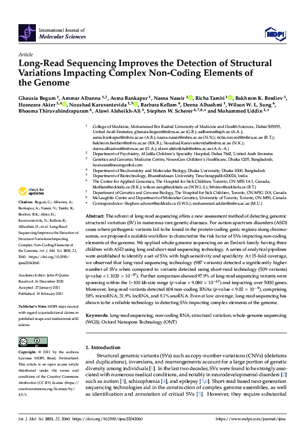 (PDF) Long-Read Sequencing Improves the Detection of Structural ...