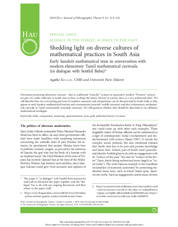 (PDF) Shedding light on diverse cultures of mathematical practices in ...