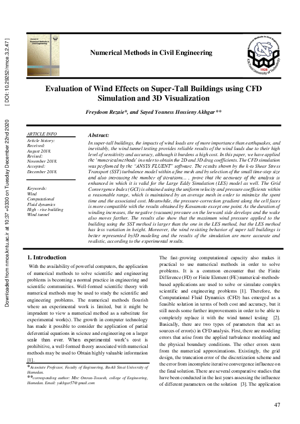 (PDF) Evaluation of Wind Effects on Super-Tall Buildings using CFD ...