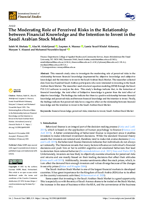 (PDF) The Moderating Role of Perceived Risks in the Relationship ...